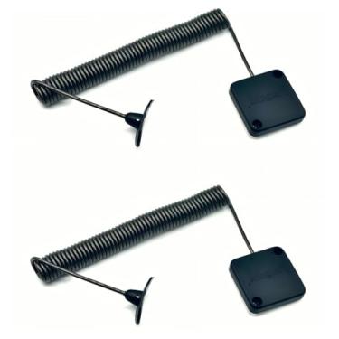 Imagem de LORADAR Trava de cabo retrátil de 2,4 m com adesivo dupla face para controle de jogos, tablets, telefones celulares, outros hardware, showroom e controlador, TV, DVD (embalagem com 2)