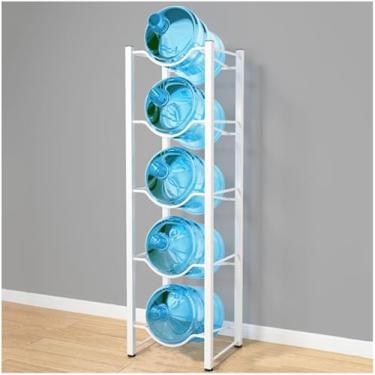 Imagem de Suporte de jarro de água de 5 galões, suporte de armazenamento de garrafa de água, organizador empilhável para armário de água, suporte de garrafa de refrigerador de água resistente, prateleira de