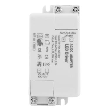Imagem de Transformador de Driver de LED 12V, Fonte de Alimentação DC 12V, Adequado para MR11/G4/MR16/GU5.3, Proteção contra Curto-circuito e Sobrecarga, para Uso Interno (12W)