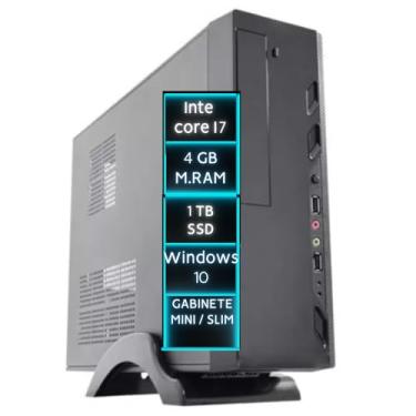 Imagem de Mini Pc Home Office Computador Cpu Desktop Intel Core I7 4GB Ram SSD 1TB WI-FI DreamComputers DCP-MINI06