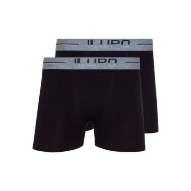 Imagem de Kit com 2 Cuecas Boxer Lupo 784-016, Preto, GG