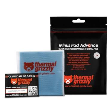 Imagem de Thermal Grizzly Minus Pad Advance - 100 x 100 x 0,5 mm, bloco de interface térmica, 2 unidades, eletricamente não condutor, alta condutividade térmica e compressibilidade para SSDs, GPUs e eletrônicos