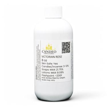 Imagem de Óleo de fragrância de rosa vitoriana (frasco de 236 ml) | fabricação de velas, sabonete, sprays de ambiente, bombas de banho, loção, purificadores de carro, derretimento de cera | Candeo Candle Supply