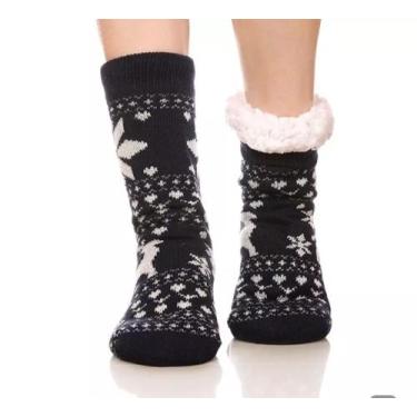 Imagem de 1 Par Meia Super Grossa Térmica Pantufa Inverno 22a42 cm ( Femin. / Ma
