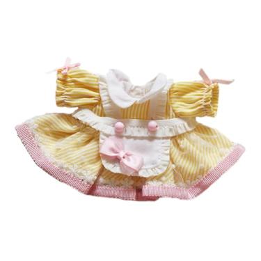 Imagem de menolana Vestido de princesa de boneca de pelúcia para 4,72 polegadas de imaginação de photo acessórios de modelo acessórios para modelos Faça suas próprias, Amarelo
