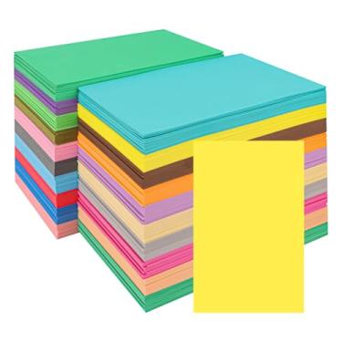 Imagem de Pacote com 200 folhas de espuma para artesanato, 14 x 21 cm, pacote definitivo de espuma EVA para artes e artesanato, folhas de espuma EVA para artesanato, 20 cores vibrantes para artesanato IHDYPPEW