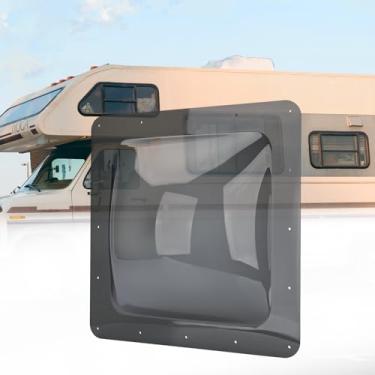Imagem de RVGUARD Cúpula externa de substituição de claraboia para trailers e motorhomes, dimensão externa: 45,7 cm x 45,7 cm, dimensão da cúpula: 35,5 x 35,5 x 10,2 cm, impermeável, resistente a UV, fácil