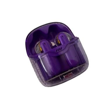 Imagem de Fone De Ouvido Bluetooth, Fone Sem Fio, 5.3 Compatível Com IOS e Android, Headfone, Com Microfone e Redução de Ruído Para Trabalho, Academia, Corrida, Musicas, Gamer, Controle Touch (blue ghost)