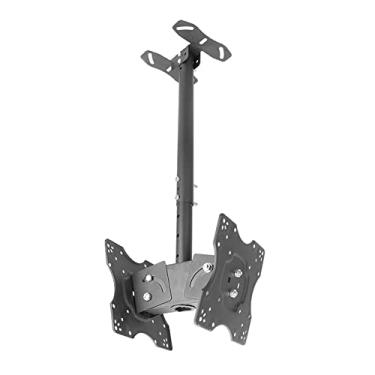 Imagem de Suporte de TV de teto de 2 lados, suporte de TV com inclinação e rotação de 360°, para TVs de 50 a 81 cm, peso máximo de 27 kg por tela