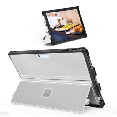 Imagem de Capa para Microsoft Surface Pro 7+/Pro 7/Pro 6/Pro 5/Pro 4 de 12,3 polegadas, com suporte para caneta de superfície, compatível com teclado Surface Pro, translúcida
