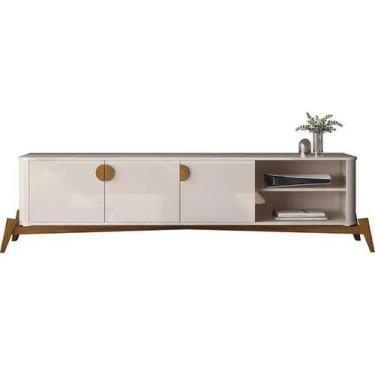 Imagem de Rack Buriti 195cm para TV até 70 Polegadas 3 Portas JB Bechara, Off wh