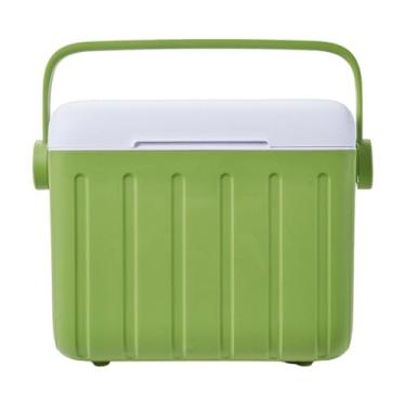 Imagem de Dynwave Caixa térmica isolada, recipiente pessoal portátil para preservação de frio/calor, refrigerador, caixa de gelo para barraca de churrasco, pesca, Verde