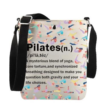 Imagem de JNIAP Presente para instrutor de Pilates, definição de Pilates, bolsa transversal, presente de treino para professores de Pilates, Pilates a Mys Xk, 21cm x 16cm