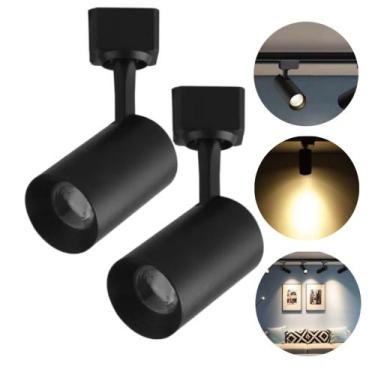 Imagem de Kit 2 Spot Lâmpada Luminaria LED Para Trilho 7W Direcionável Bivolt Il
