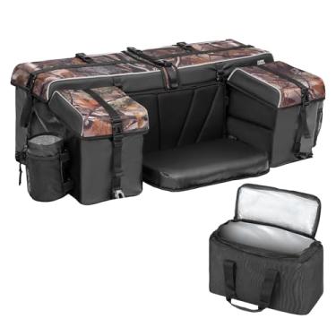 Imagem de KEMIMOTO Bolsa para quadriciclo, bolsa de carga grande para quadriciclo 83L com bolsa térmica, bolsa de assento traseiro de armazenamento de 4 rodas universal compatível com Polaris Sportsman Fourtrax