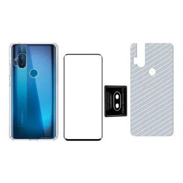 Imagem de Capa + Pelicula 3d + P Camera + Traseira Para Moto One Hyper - Univers