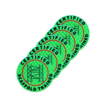 Imagem de Lashicorn Adesivos De Segurança Para Capacetes Rígidos, Retrorrefletivos, Certificados Treinamento Em Andaimes, Pacote Com 5 À Prova D'Água 2" E Muito Aderentes, Livro Construção