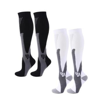 Imagem de Kit 2 Pares Meia De Compressão Estimula Circulação Sport - Ottosports,