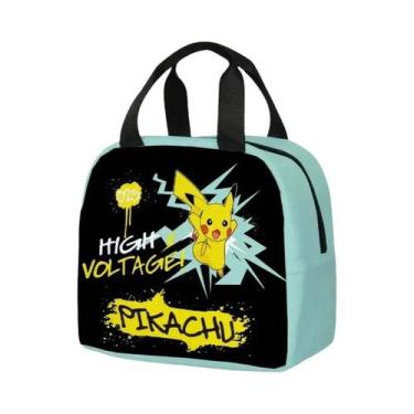 Imagem de Pikachu Pokémon Bolsa De Almoço Impressa Em 3D Bolsa De Gelo Portátil 