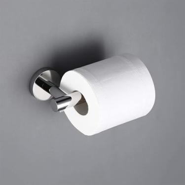 Imagem de Kit de acessórios para banheiro cromados - Toalheiro redondo, ganchos para roupão - Conjunto de montagem em parede de aço inoxidável, RA09,2