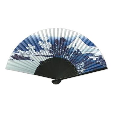 Imagem de GIORNO SEVEN Ventilador dobrável japonês premium HOKUSAI para fãs femininos e masculinos para dança de linha, bambu, presente, arte de parede (003-AI)