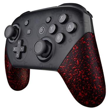 Imagem de Cabo de substituição eXtremeRate para controle Nintendo Switch Pro, capa de mão DIY para Nintendo Switch Pro – controle não incluído, Textured Red