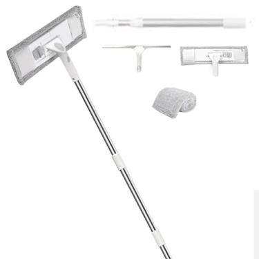 Imagem de TBATM Mops de Limpeza para Pisos um Conjunto, Mop Plano Poderoso com Pano de Fibra Ultra Fina para uso Seco e Molhado, para Parede, Carro,C,139cm