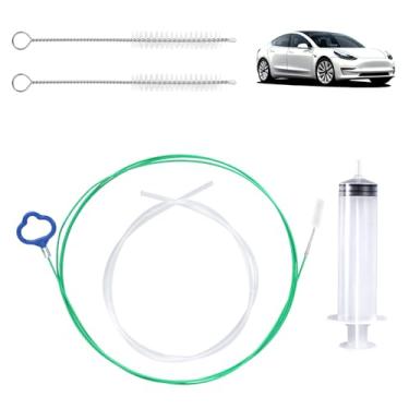 Imagem de BOXOB Ferramenta de Limpeza Automática Ralos Tecto Abrir, Limpa Cachimbos 300 cm Comprimento com Escova Limpeza Mangueira Seringa para Furo Limpa Vidros Tecto de Abrir