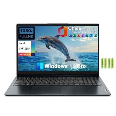 Imagem de Lenovo IdeaPad 1 39.6 cm FHD Business Laptop [Windows 11 Pro S], Intel 10-Core i5-1235U de 12ª geração, 24 GB de RAM, SSD de 1 TB, Iris Xe Graphic, licença vitalícia de escritório, câmera de