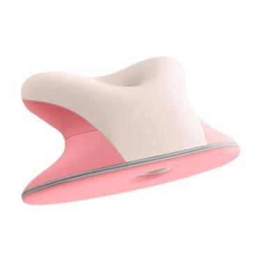Imagem de Ioensy Almofada de apoio para pescoço, berço, mesa de massagem macia multiuso para dormir, almofada de apoio para cabeça, travesseiro de massagem, Rosa