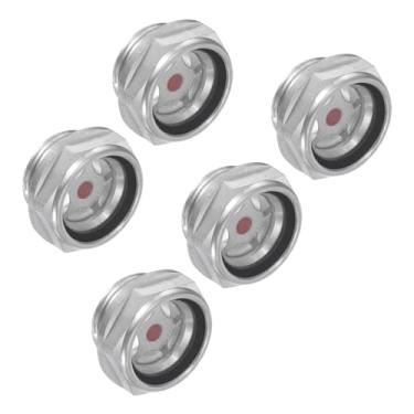 Imagem de CoCud Vidro de visão de óleo para compressor de ar, | M24 x 1,5 mm macho | Janela de vidro indicador de nível de líquido de óleo de cabeça hexagonal de alumínio - (Aplicações: para acessórios de caixa