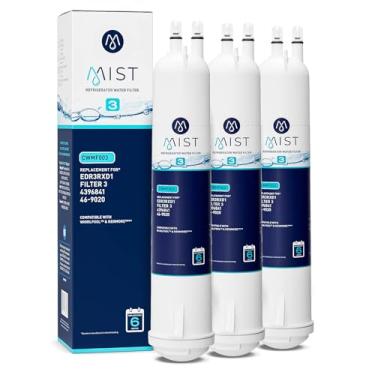 Imagem de Mist Filtro de água de substituição EDR3RXD1 para filtro Everydrop® 3, compatível com 4396841, 4396710, Kenmore® 46-9083, 46-9030, filtro de água de geladeira (pacote com 3)