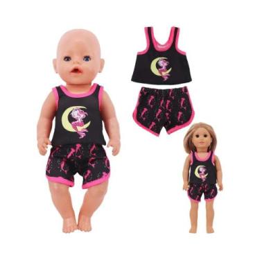 Imagem de Roupas De Boneca De Pelúcia Preta, Capa De Chuva Para Boneca De 43cm, 