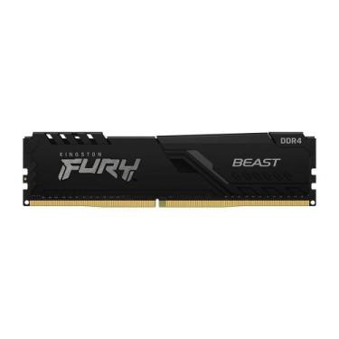 Imagem de Memória RAM Kingston Fury Beast, 8GB, 2666MHz, DDR4, CL16, Preto - KF4