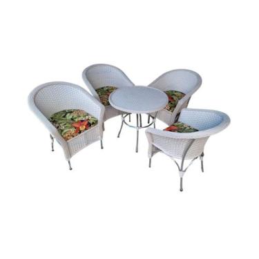 Imagem de Conjunto de Cadeiras e Mesa Para Varanda Jardim Sacada - Varanda Fibra