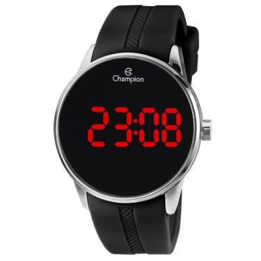 Imagem de Relógio Masculino Led pulseira silicone Champion Qtz CH40188