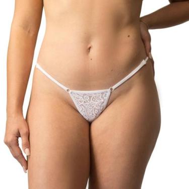 Imagem de Calcinha Fio Dental c/ renda floral Branca - Antidepressivo Amor & Sed