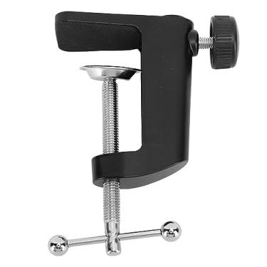 Imagem de Pissente Base de Grampo Em C para Mesa Suporte Em C Grampo Liga de Alumínio Preto Abertura Máxima de 2.4in 61mm Porta de Suporte de 12mm para Braço Articulado Luminária de Mesa Suporte
