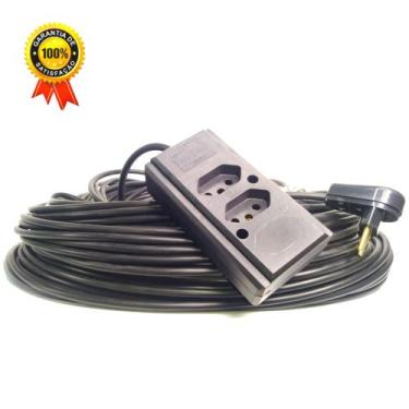 Imagem de Extensão Elétrica Reforçada 20 Metros 10/20A - 110/220V Cabo PP  - Sil