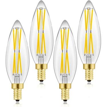 Imagem de Lâmpada LED LVYE E12 Edison 8W 850lm 3000K regulável 100W 120V