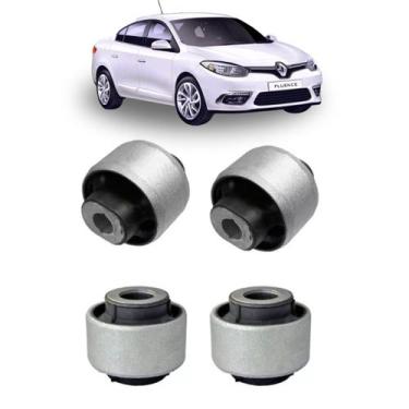 Imagem de Kit 4 Bucha Bandeja Balança Dianteira Renault Fluence 12/... - Solupe 