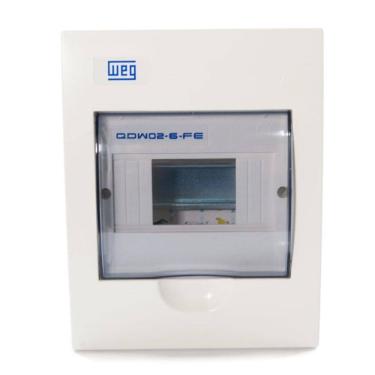 Imagem de Quadro De Distribuicao Embutir Tampa Fume 6 Minidisjuntores - Weg