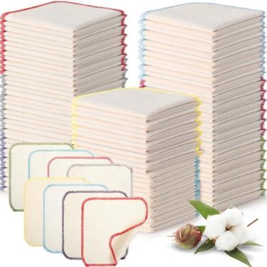 Imagem de Lenços umedecidos de pano para bebês Mixweer Flannel Cotton 96 unidade