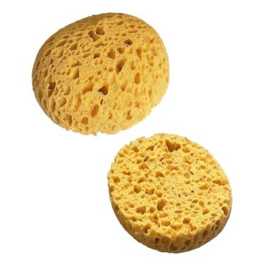 Imagem de Esponja de textura Knockdown, 2 peças, esponjas de pintura para bricolage, ferramenta de artista versátil para todos os níveis de habilidade, reparo de drywall de teto - amarelo escuro