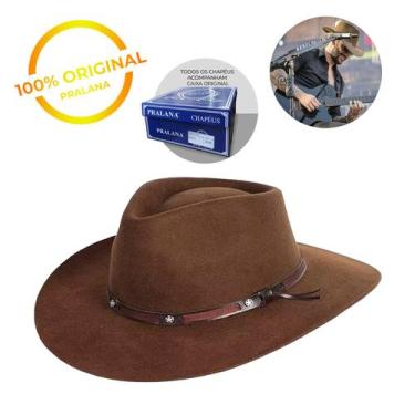 Imagem de Chapéu Pralana 5x Campo ll Aba10 Marrom Gustavo Lima Tam 57