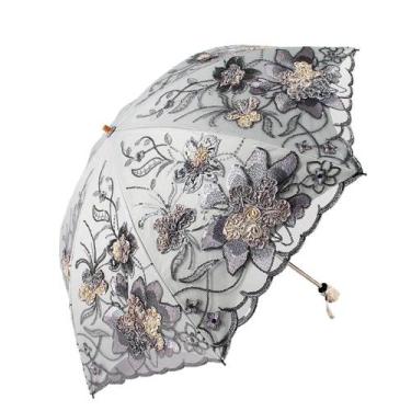 Imagem de Guarda-chuva Honeystore Wedding Lace Sun UV Parasol 1812 Grey