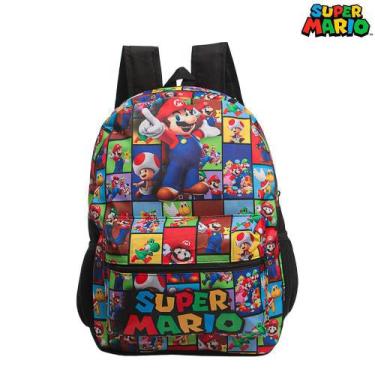 Imagem de Mochila Escolar Juvenil do Super Mario De Costas - Toys 2U