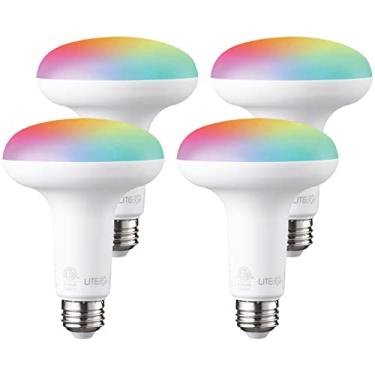 Imagem de TORCHSTAR Lâmpadas inteligentes BR30, lâmpada LED com mudança de cor RGBCW, 800lm 9W (60W Eqv.), regulável, compatível com Alexa e Google Assistant, listado ETL, E26, sem necessidade de hub, pacote