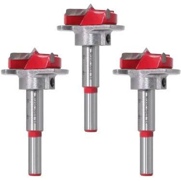 Imagem de Kit 3 Fresa Broca Forstner 35Mm Dobradiça Caneco E Limitador