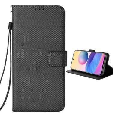 Imagem de TNKISRY Capa carteira flip para ZTE Blade A56 Pro com compartimentos para cartões, capa de couro PU à prova de choque, [16,5 cm] Design de ajuste fino para uso diário (modelo 2025) preta